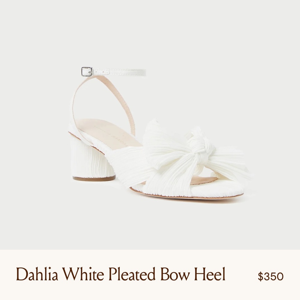 Loeffler Randall Pleated Bow Heels - White